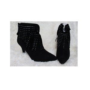 Andiamo Black Suede Boots, Sz 7½ - New